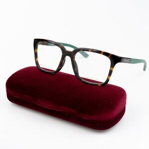 NEW Gucci GG1738O 003 Havana Green Unisex Square Eyeglasses GG 1738O